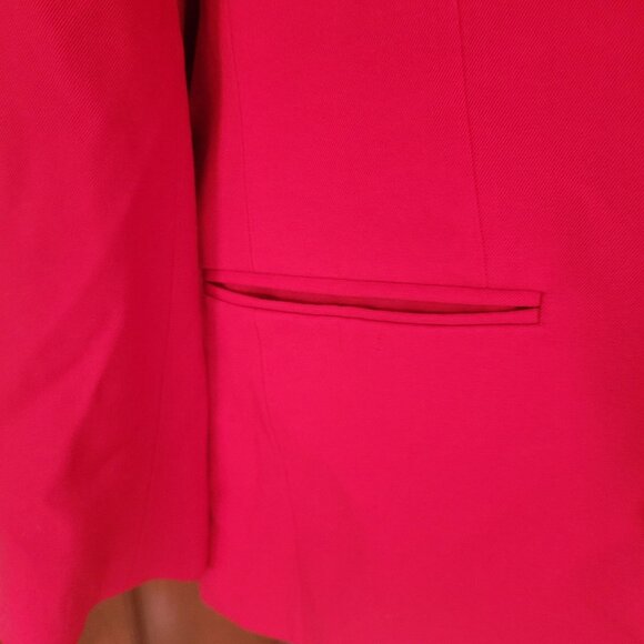 Vintage Austin Reed Red Wool Double-Breasted Blazer With Gold Buttons - Picture 5 of 8